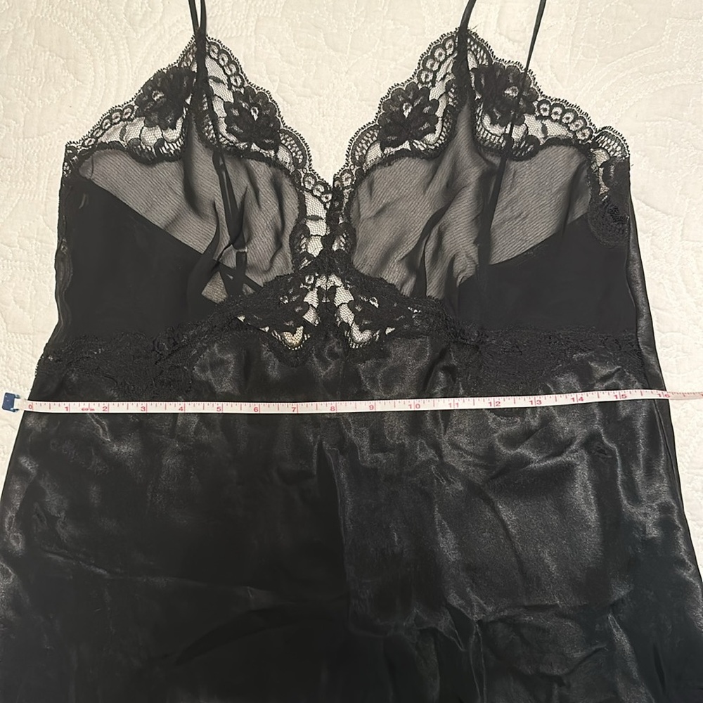 NWOT Victoria’s Secret Vintage Silk Slip Dress in Black Size M - Picture 9 of 16